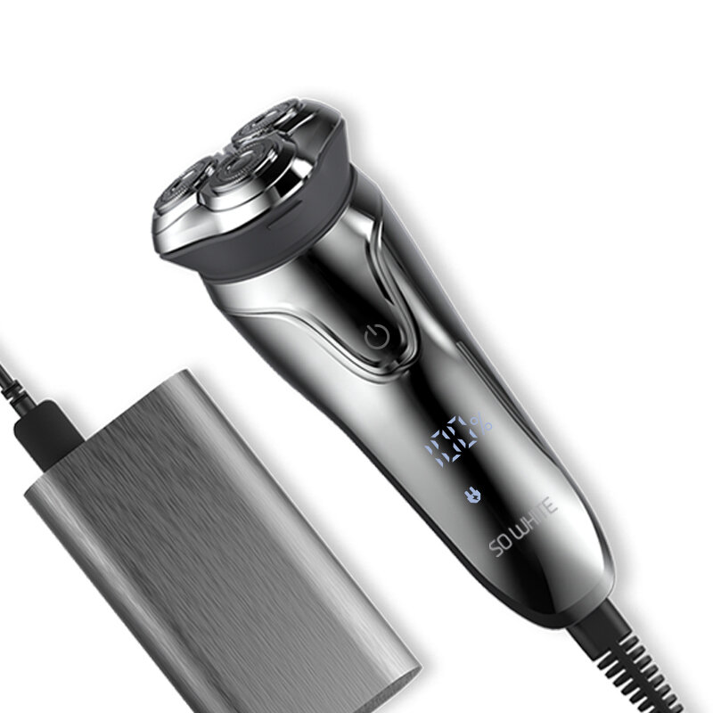 SOOCAS SO blanco ES3 Afeitadora eléctrica maquinilla de afeitar Xiaomi Mijia máquina de afeitar LED pantalla Digital recargable 3D recortadora barba para hombres