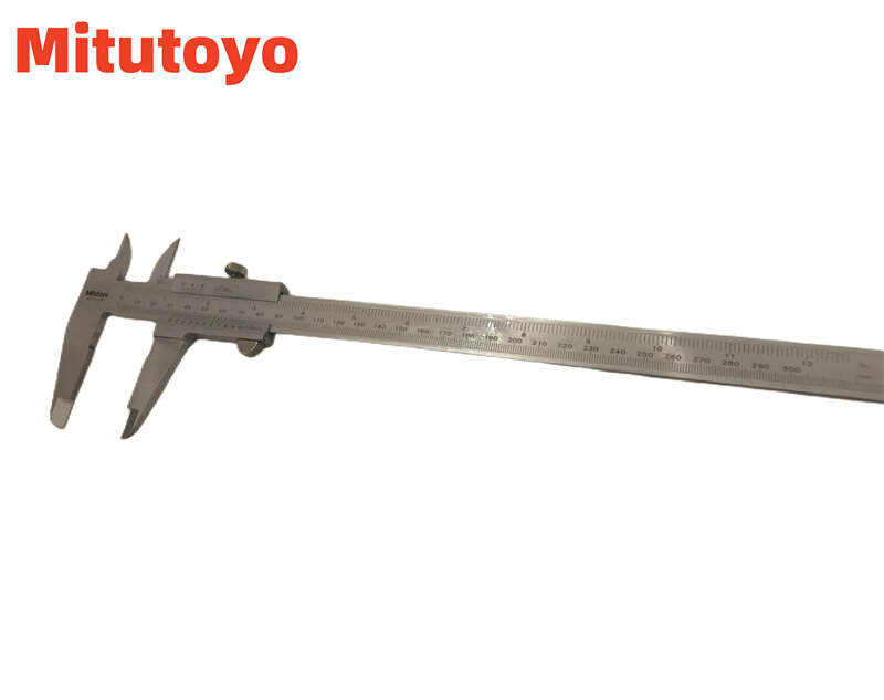 Mitutoyo-Profundidade interna e externa de aço inoxidável Vernier Caliper, ferramenta de medição, métrica 8 ", 0-200mm Range, 150mm, 0.02, 530-118
