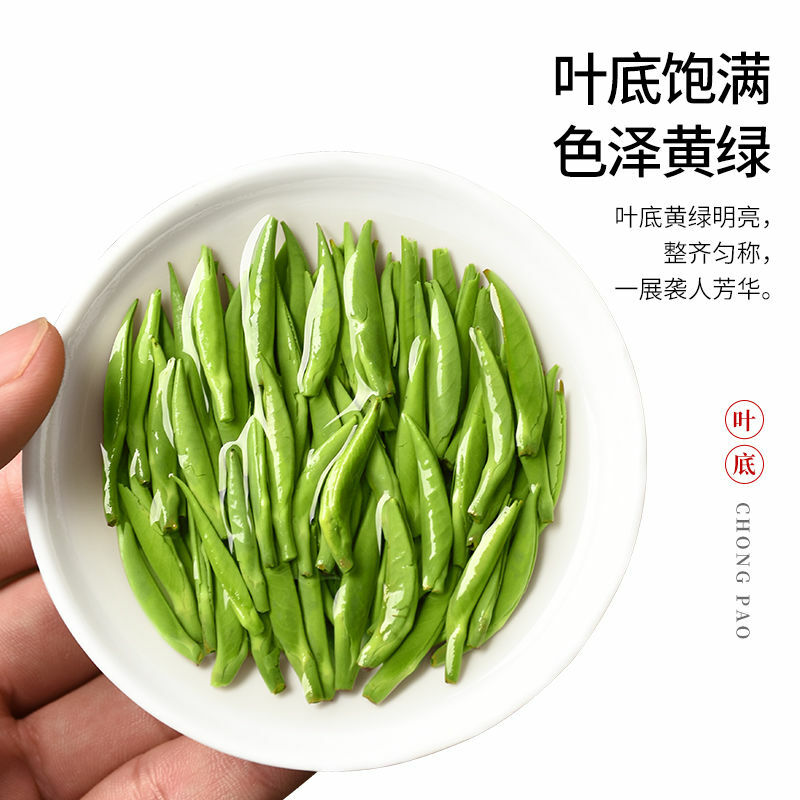 สีเขียวชา Quetongue Xinmingqian Tender Bud พิเศษชาฤดูใบไม้ผลิสีเขียว Bud จำนวนมากหม้อทองของขวัญกล่อง125G