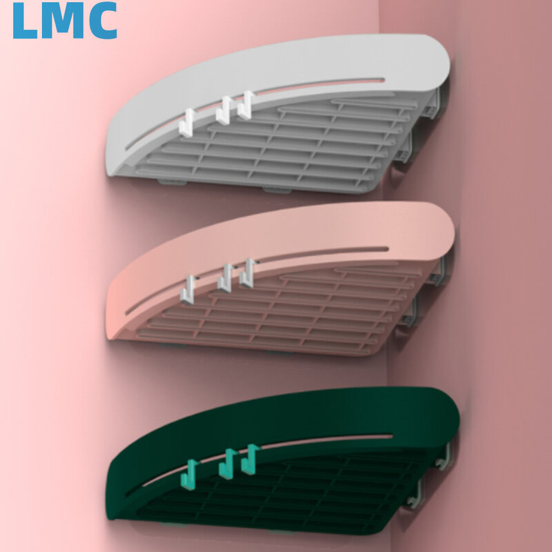 Lmc-プラスチック製の浴室の棚,壁のパンチなしの吸盤,収納バスケット,バスルームシェルフ クイック搬送の受信