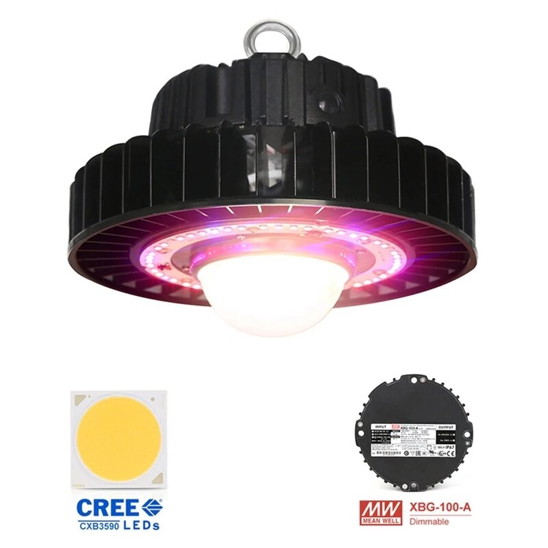 Luz LED COB CXB3590 de espectro completo, lámpara para cultivo de plantas de interior, CXM32, 100W, 3500K, Samsung LM301B