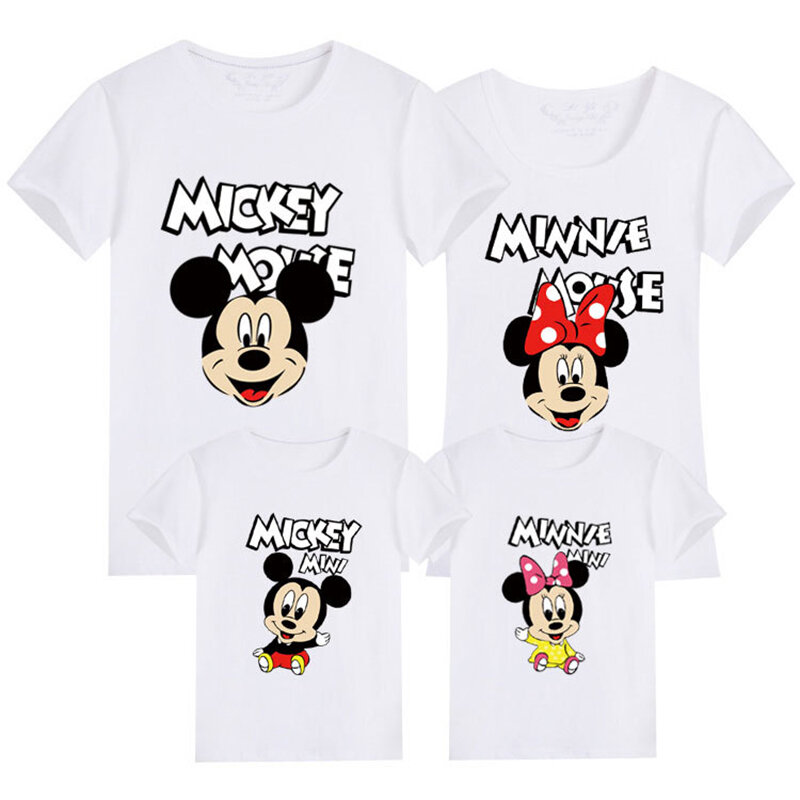 Disney Mickey Họ Phù Hợp Với Trang Phục Bố Mẹ Áo Thun Trẻ Em Đầm Body Con Họ Nhìn Cha Con Trai Quần Áo Ngày Của Cha Tặng