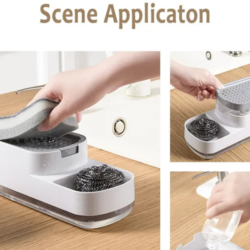 LMC Dispenser Sabun dan Dapur Dispenser Sabun dan Busa untuk Tempat Sabun Cuci Piring Wastafel Dapur Dispenser Sabun Otomatis Kotak Sabun