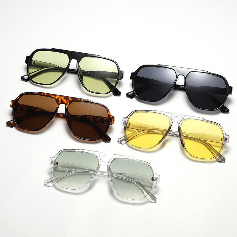 Übergroßen Pilot Sonnenbrille Frauen Mode Marke Designer Vintage Weiblichen Sonnenbrille Candy Farben Gradienten Großen Rahmen Oculos De Sol