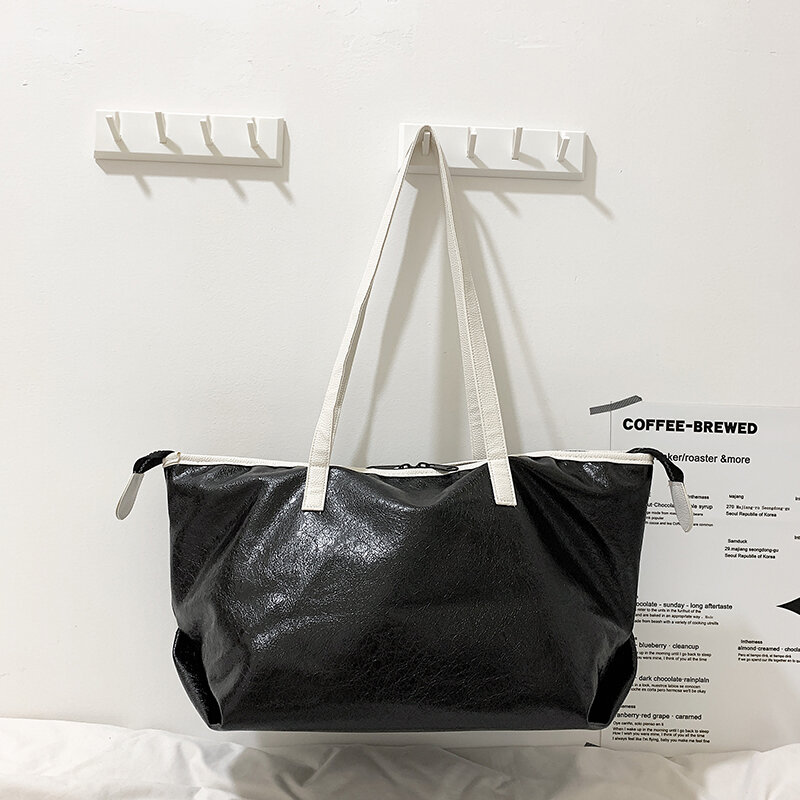 YILIAN-Bolso de viaje portátil de gran capacidad para mujer, bolsa de cuero suave, cesta de verduras de un solo hombro, con axilas, 2020