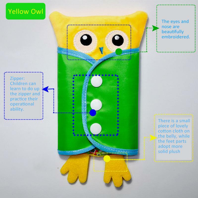PcsSet-아기 새로운 봉제 올빼미 스타일링 장난감, 지적 발달 조기 교육 유치원 교육 보조 스레딩 장난감