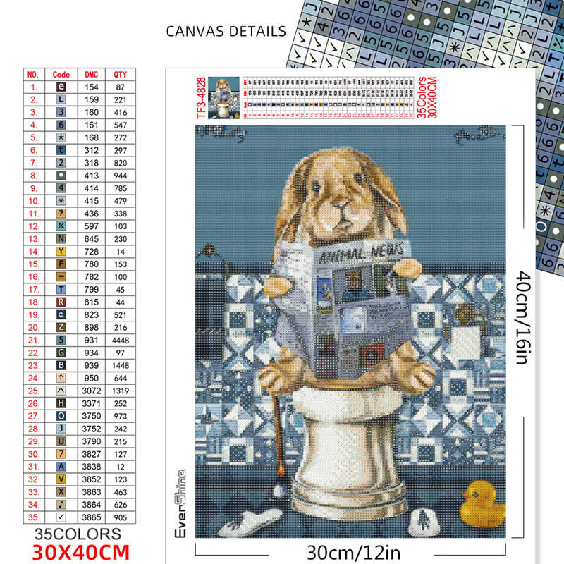EverShine-pintura diamante 5D DIY de perro, punto de cruz, bordado de animales, mosaico de dibujos animados, decoración de pared, novedad de 2023