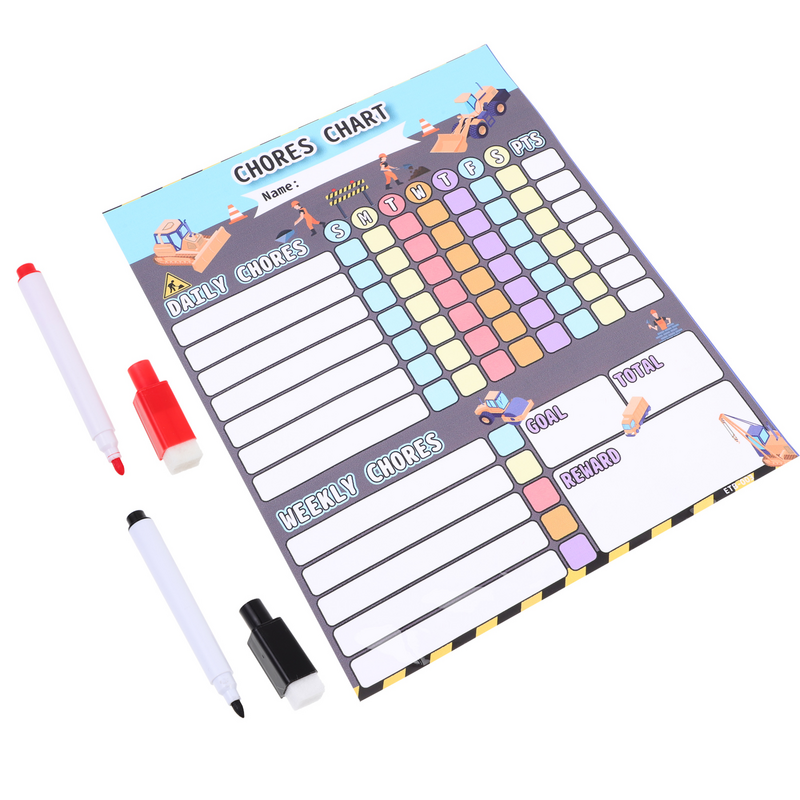 Chart Chore Magnetic Kids Reward Behavior For Dry Erase Fridge Calendar Board Charts Weekly Responsibility Sticker Chores