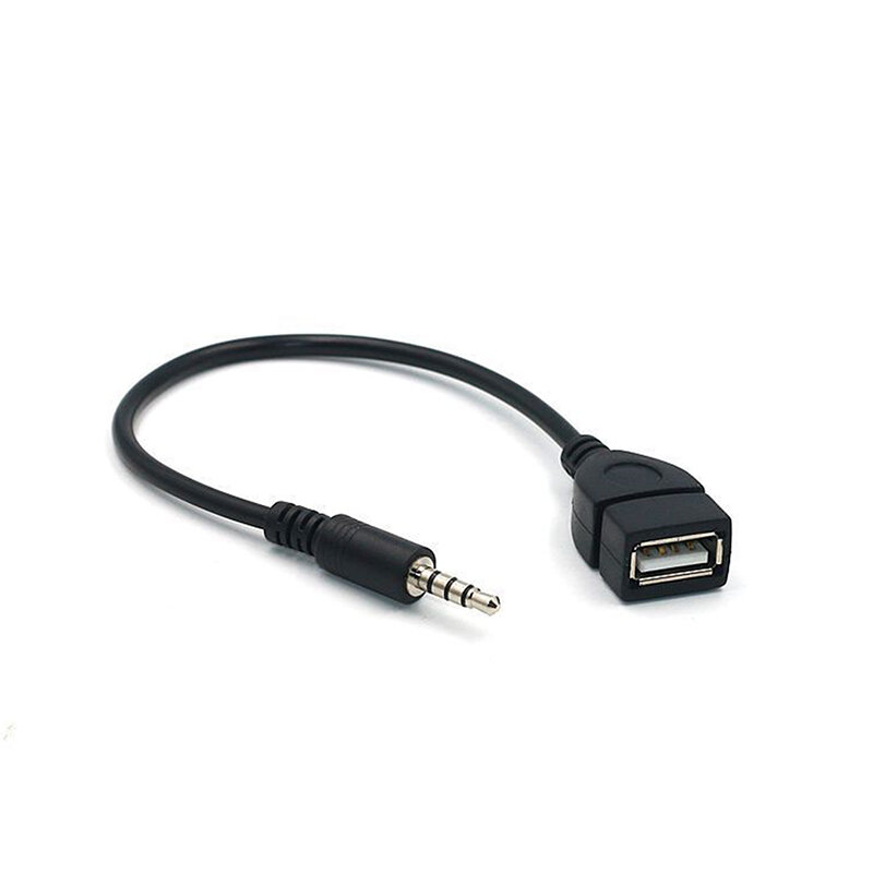 Kabel Audio USB 3.5Mm U Disk Terhubung Pemutar CD Otomatis Adaptor Kabel Audio Kendaraan