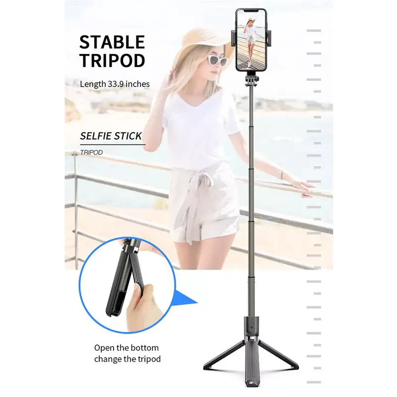 Gimbal Ổn Định Điện Thoại Di Động Gậy Chụp Hình Selfie Stick Giá Đỡ Có Thể Điều Chỉnh Đứng Cho iPhone Xiaomi Redmi Huawei Samsung Android L08