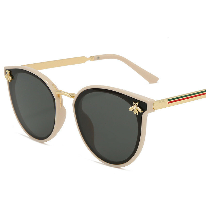 Солнцезащитные очки квадратной формы для мужчин и женщин UV-400, роскошные модные брендовые дизайнерские очки с Пчелой, в стиле ретро, для вожд...