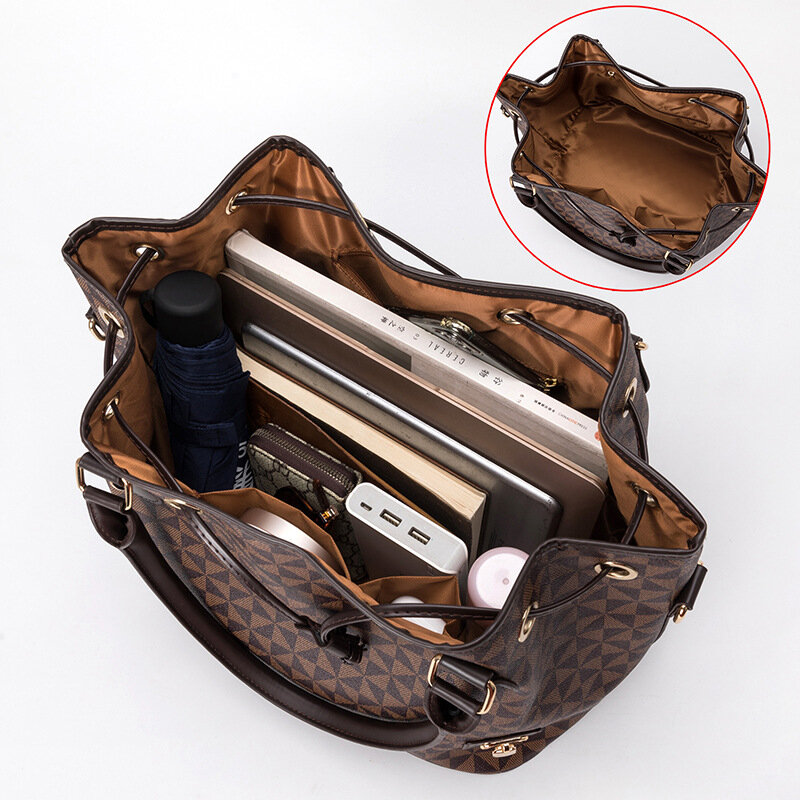 หรูหราสุภาพสตรีกระเป๋าถือกระเป๋าสตางค์ไหล่กระเป๋าออกแบบกระเป๋า Messenger พิมพ์สุภาพสตรีกระเป๋...