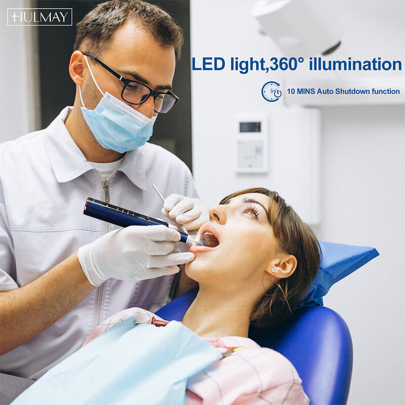 Hulmay ultra-scaler dental dentes orais elétricos removedor de tártaro cálculo placa removedor para clareamento de dentes com 4 modos