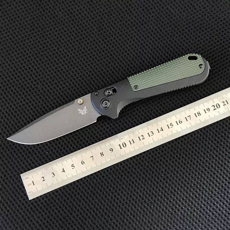 D2 Blade BENCHMADE-cuchillo táctico plegable 430BK, mango de fibra de nailon, cuchillos de bolsillo de defensa de seguridad para acampar al aire libre