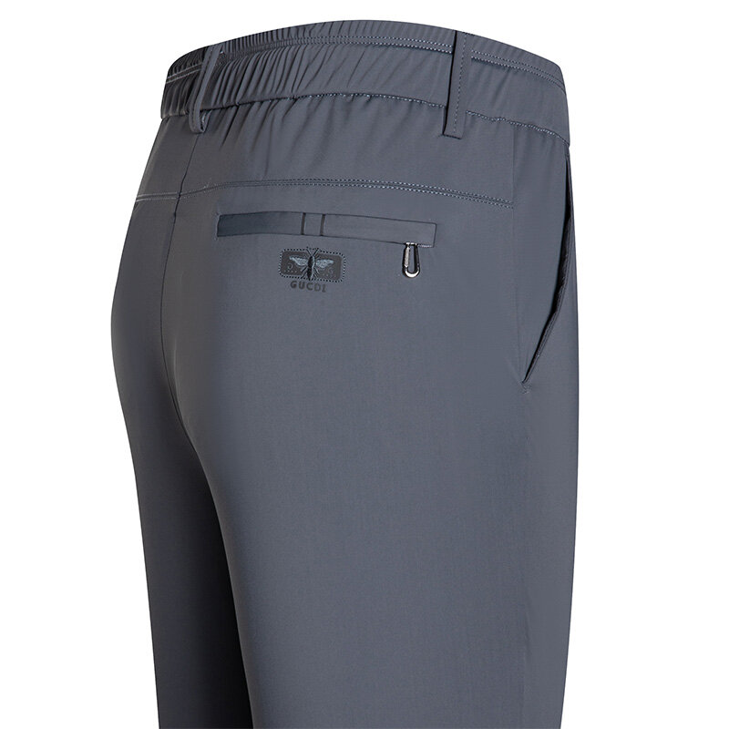 Lodowy jedwab codzienne męskie spodnie letnie cienkie luźne proste opadające szybkoschnące spodnie klimatyzacyjne inteligentne spodnie