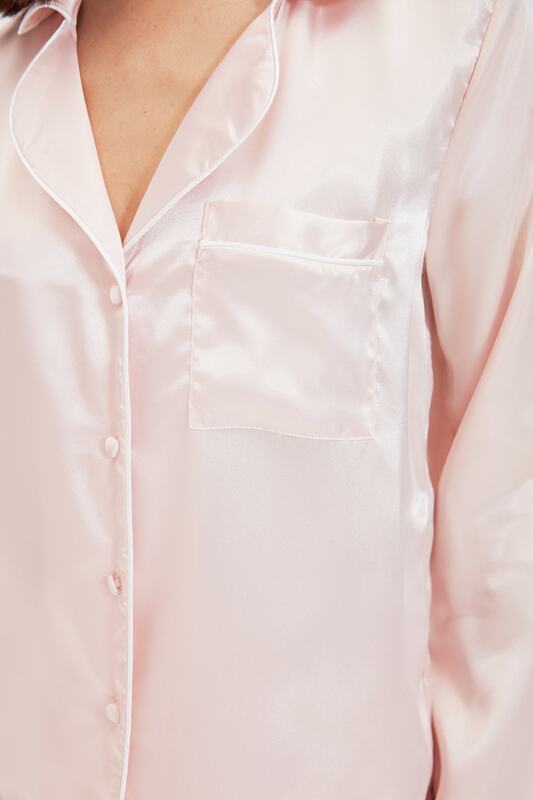 Trendyol taśma diagonalna szczegóły piżama satynowa THMAW22PT0137