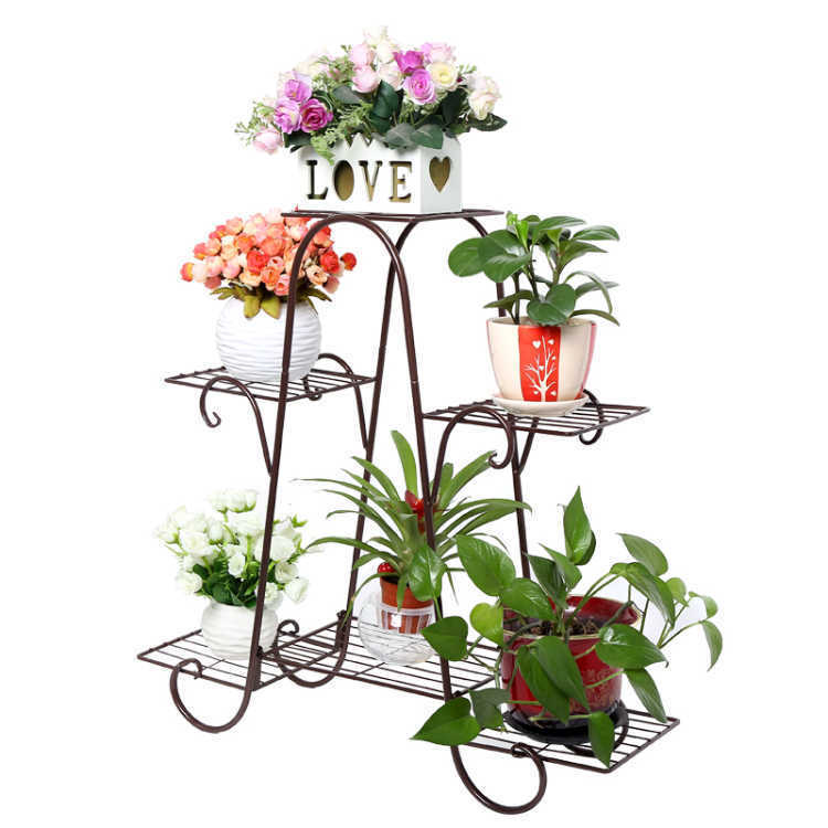 4 Tier 6 Topfpflanze Stehen Mehrere Blumentopf Halter Regale Pflanzer Rack Lagerung Organizer Display für Indoor Garten Balkon