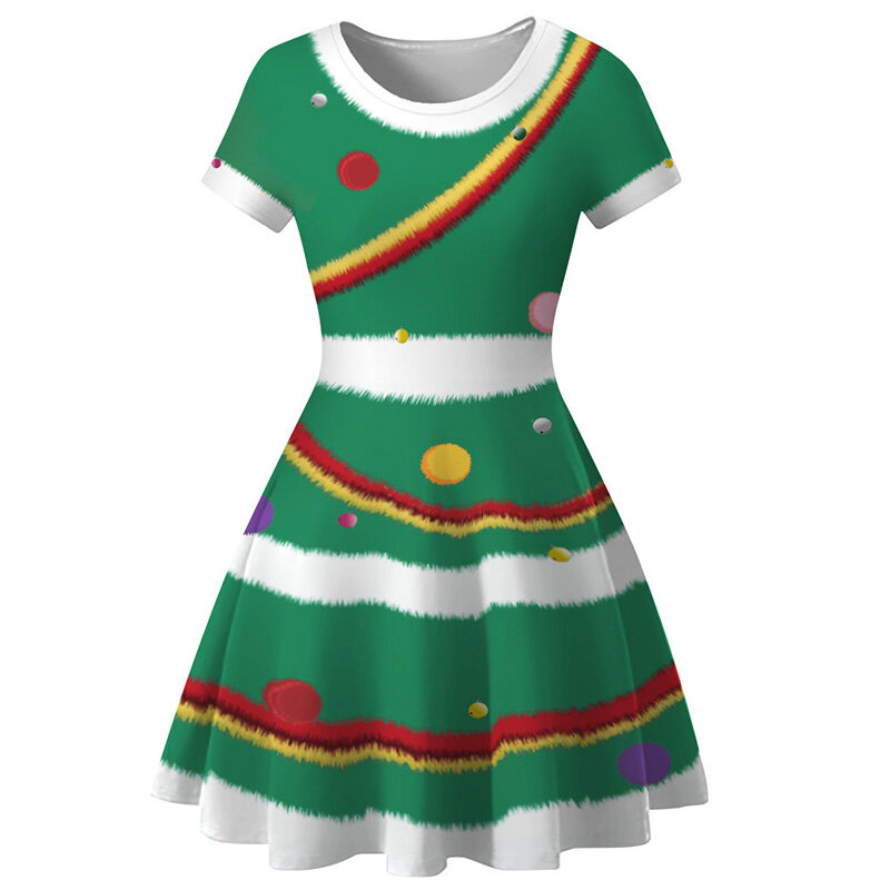 Рождественское платье Санта-Клаус Микки Минни Маус для девочек детский праздничный мультяшный косплей для детей 2-12 лет