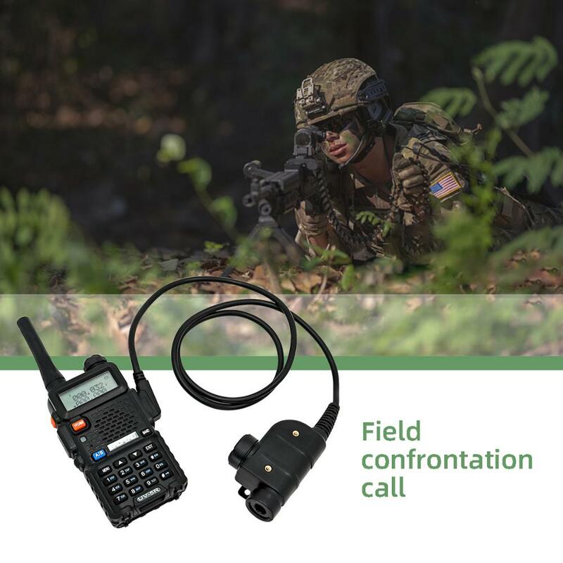 Ts TAC-SKY tático fones de ouvido ptt u94 ptt adaptador militar walkie talkie para caça ao ar livre proteção auditiva fones
