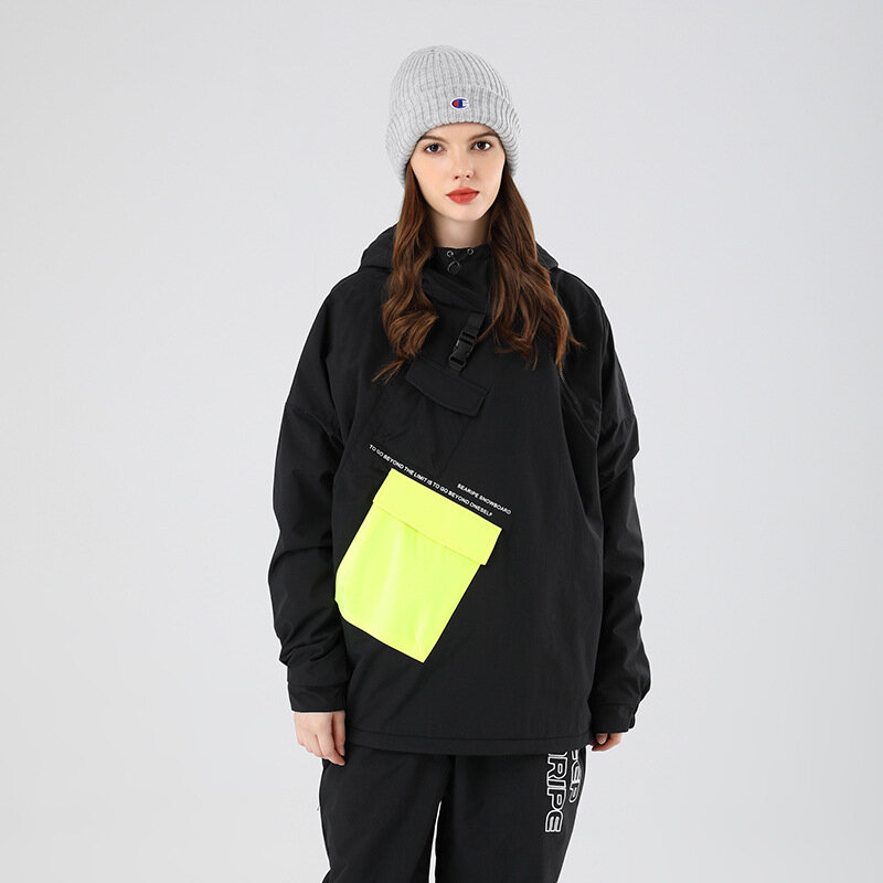 SEARIPE Ski Suit Set Winter Warm Hoodie Pant Thermal Clothing Waterproof Snowboard Sweatshirt Trouser Outdoor Equipment