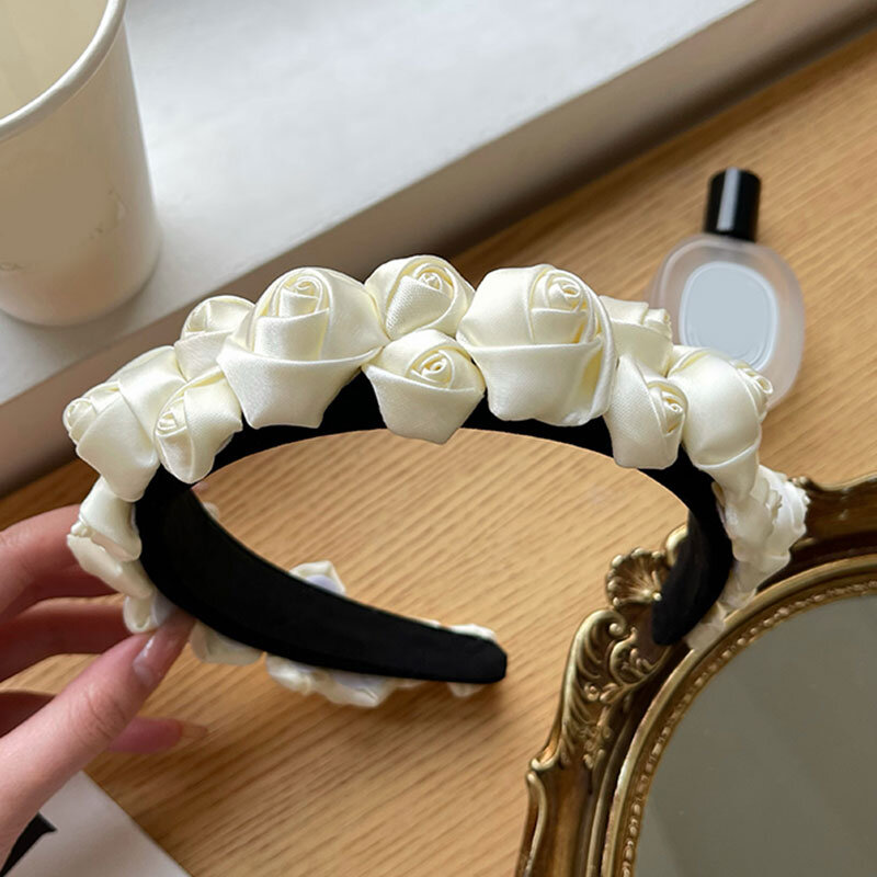 Die Neue Koreanische Version Der Gleichen Drei-dimensionale Stieg Stirnband Süße Fee Sen Super Fee Elegante Weiße Rose stirnband