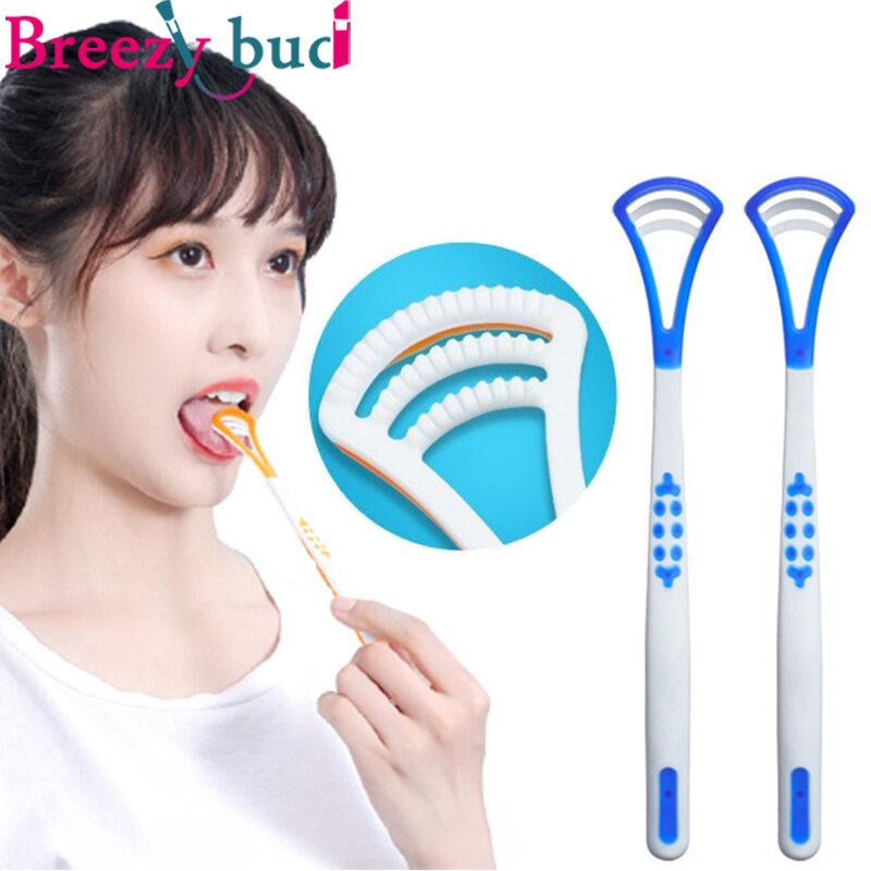 Silicone Tongue Scraper Oral Care Cleaner Remove Tongue Coating Keep Fresh Breath Toothbrush Oral Hygiene Oral Care Tool