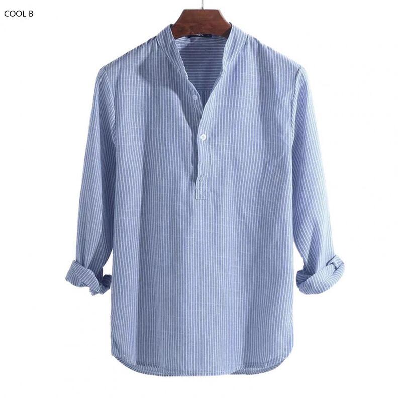 Kemeja Bergaris untuk Pakaian Pria Kamisol Homme Camisas De Hombre Ropa Hombre Camisa Masculina Blus Vintage Roupas Masculinas