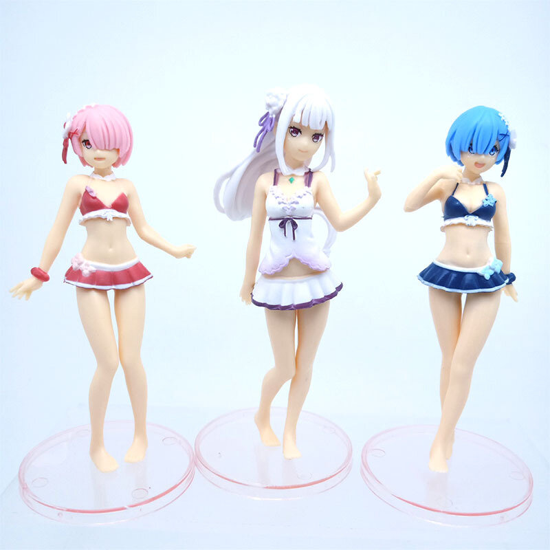 Nuovo 10 stile Anime Re: la vita In un mondo diverso da Zero costume da bagno Rem Ram sex Girl action Figure giocattoli da collezione In PVC