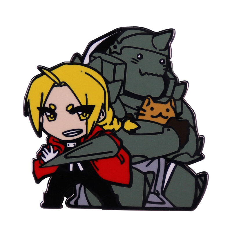 A0681 Fullmeatal Alchemist Edward Elric Anime Enamel Pins Brooch for Clothes Japanese Manga Collection Backpack Badge Jewelry