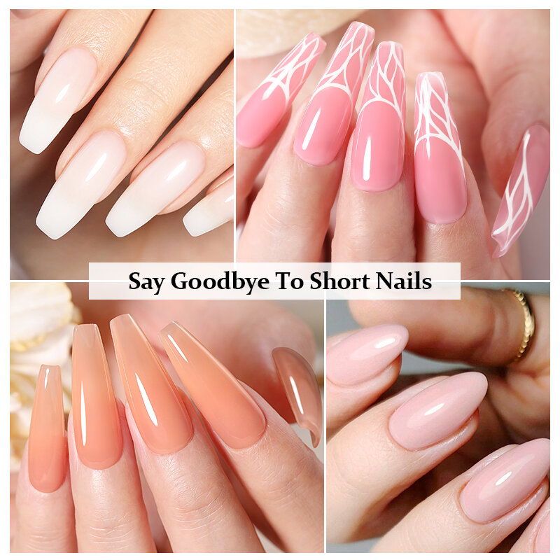 BORN PRETTY 7ml Nature Nude Pink Nail Extension Gel Self leveling Quick Extension Nail Tips UV Gel Soak Off Uv Gel Varnish