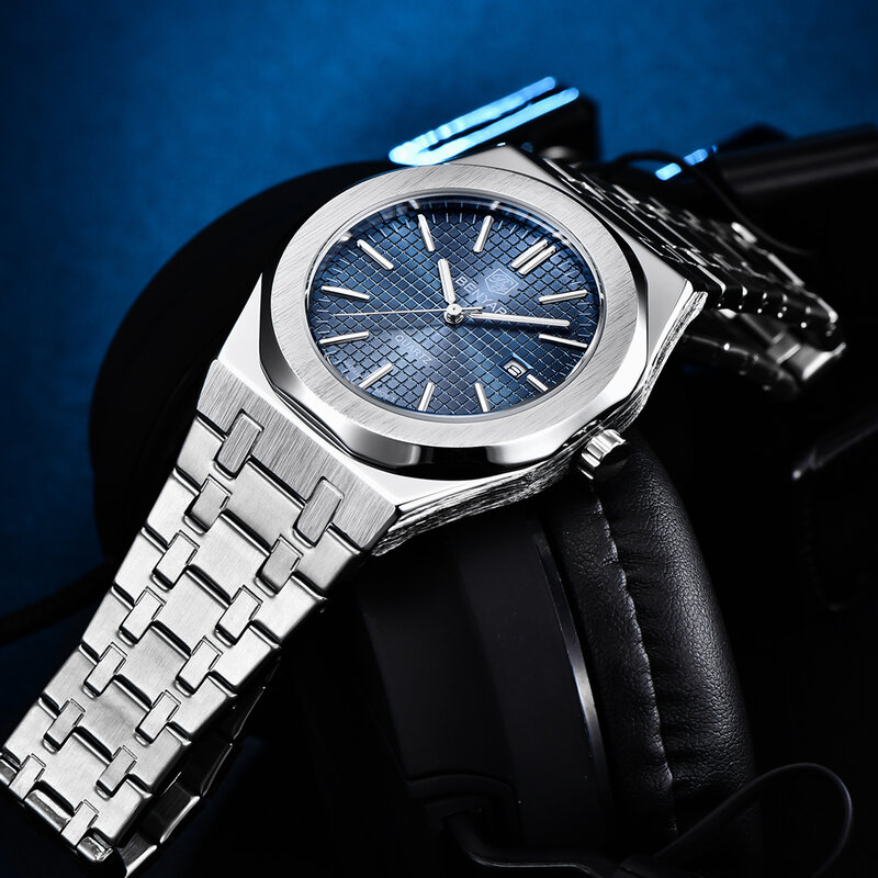 BENYAR-reloj deportivo de lujo para hombre, de cuarzo, de acero inoxidable, resistente al agua, con calendario, para negocios, 2022