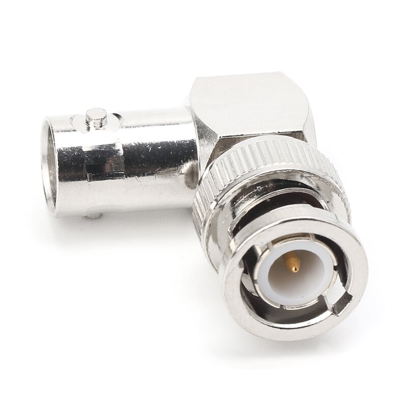 ESCAM RF Coaxial Cable Adapter L-shaped BNC Male Right Angle to Female Connector