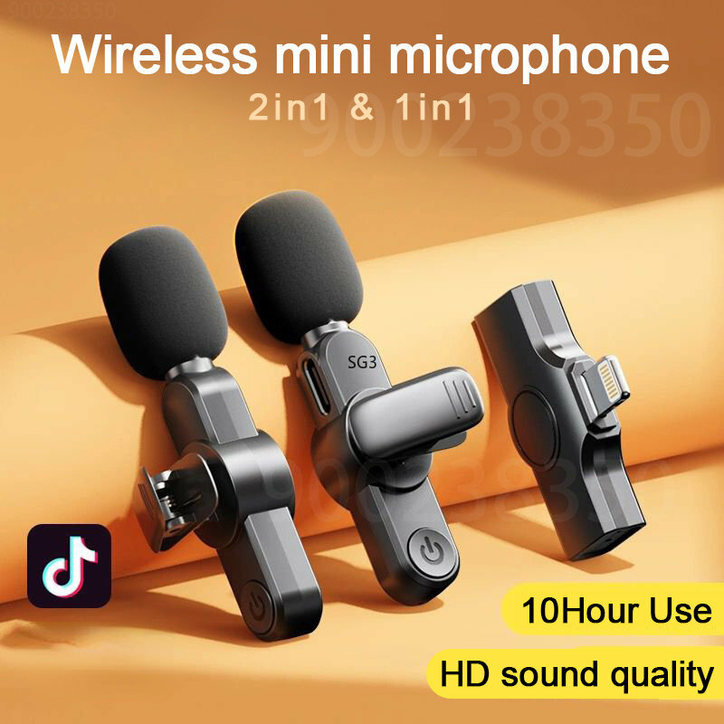 Micrófono lavalier inalámbrico portátil, mini micrófono para grabación de audio y vídeo, para teléfono tipo C pad, para juegos en vivo