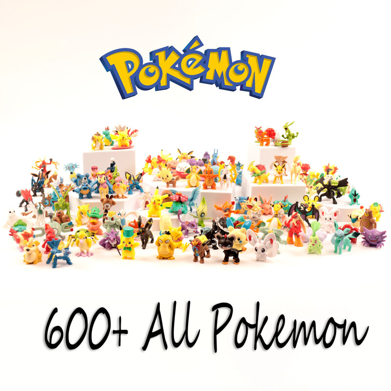 10-250 Buah Mainan Figur Aksi Acak Ukuran Besar Pokemon Hadiah Ulang Tahun Figur Anime Asli Mainan Anak-anak