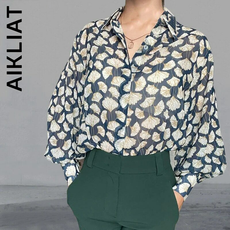 Модная женская рубашка Aikliat для вечерние, женская тонкая мягкая простая Новая женская рубашка в винтажном стиле, женская уличная одежда в Корейском стиле