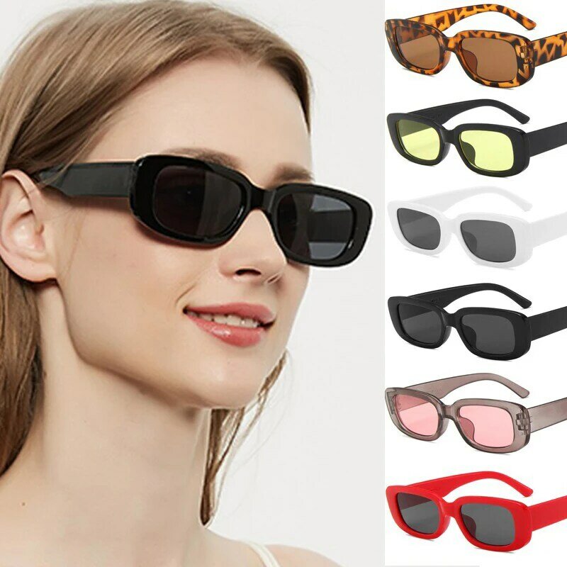 2022 Small Rectangle Sunglasses Women Oval Vintage Brand Designer Square Sun Glasses UV400 Shade Anti-glare Retro Female Eyewear