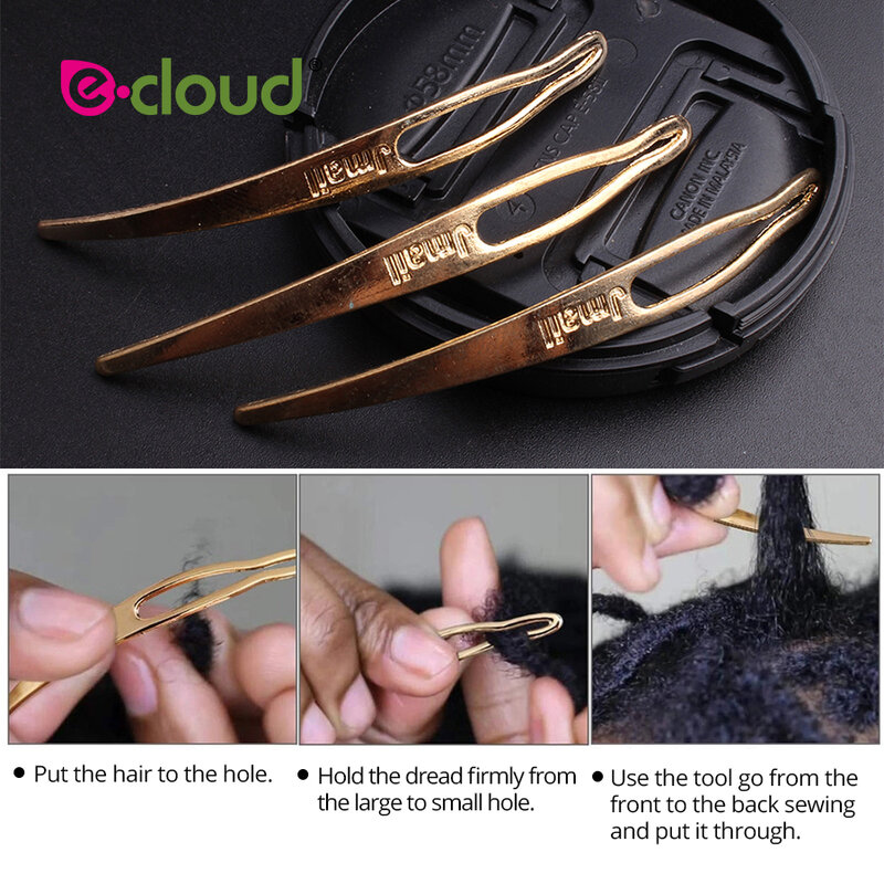 Dreadlocks ferramenta artesanato sisterlocks crochê trança de cabelo ferramentas de bloqueio de cabelo curvo agulha para seus locs fácil