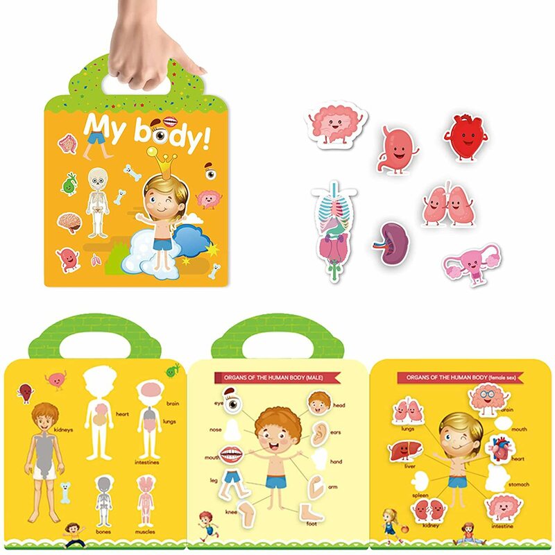 Детские многоразовые наклейки для раннего развития, милые Мультяшные стикеры для детей, подарок