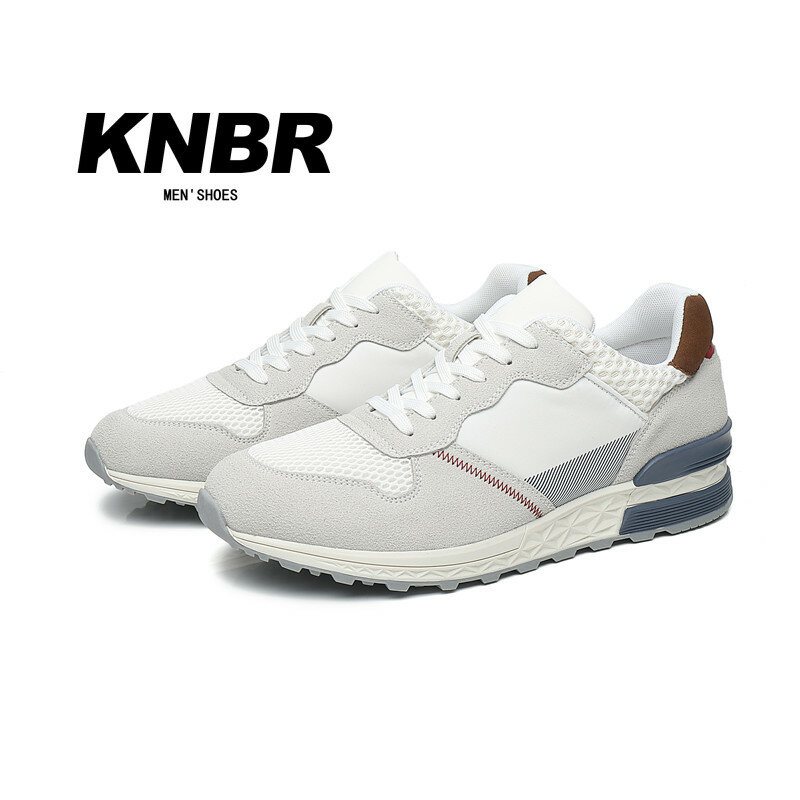 KNBR الرجال أحذية رياضية الصيف في الهواء الطلق تنفس الذكور أحذية رياضية المشي مقاومة مريحة الرياضة أحذية المدربين غير رسمية للذكور