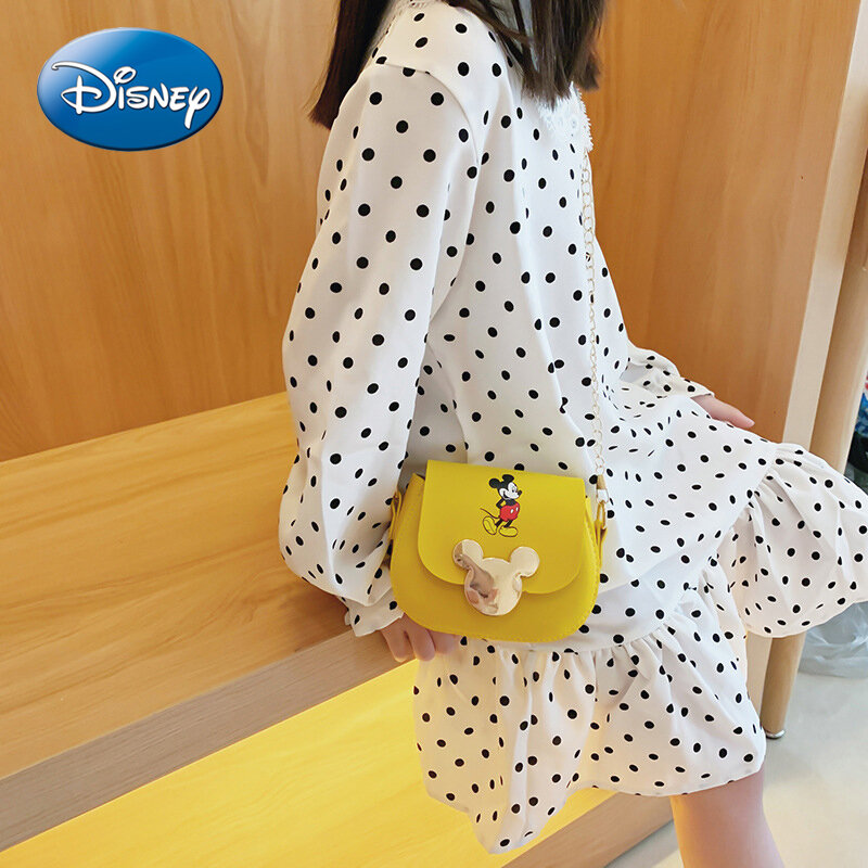 Disney minnie menina saco bonito crianças crossbody sacos mickey mouse mini bolsa de ombro pu anime saco do mensageiro crianças presentes de aniversário
