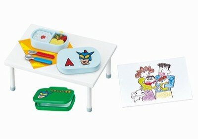 Japan CANDY TOY Crayon Shin-chan's Room Miniature Department House Capsule Toys Gashapon Table Decoration
