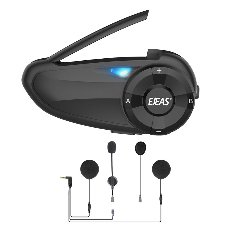 EJEAS Q7/Quick7 Bluetooth 5.0 Xe Máy Tai Nghe Liên Lạc Nội Bộ Lên Đến 7 Người Đi Không Dây Chống Nước Interphone Tai Nghe FM