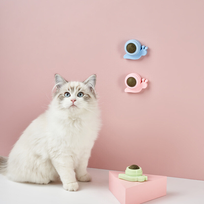 360 ° Rotatie Natuurlijke Kattenkruid Speelgoed Kat Kauwen Speelgoed Veiligheid Kat Mint Kitten Eetbare Kat Cleaning Tanden Plagen Levert Huisdier producten