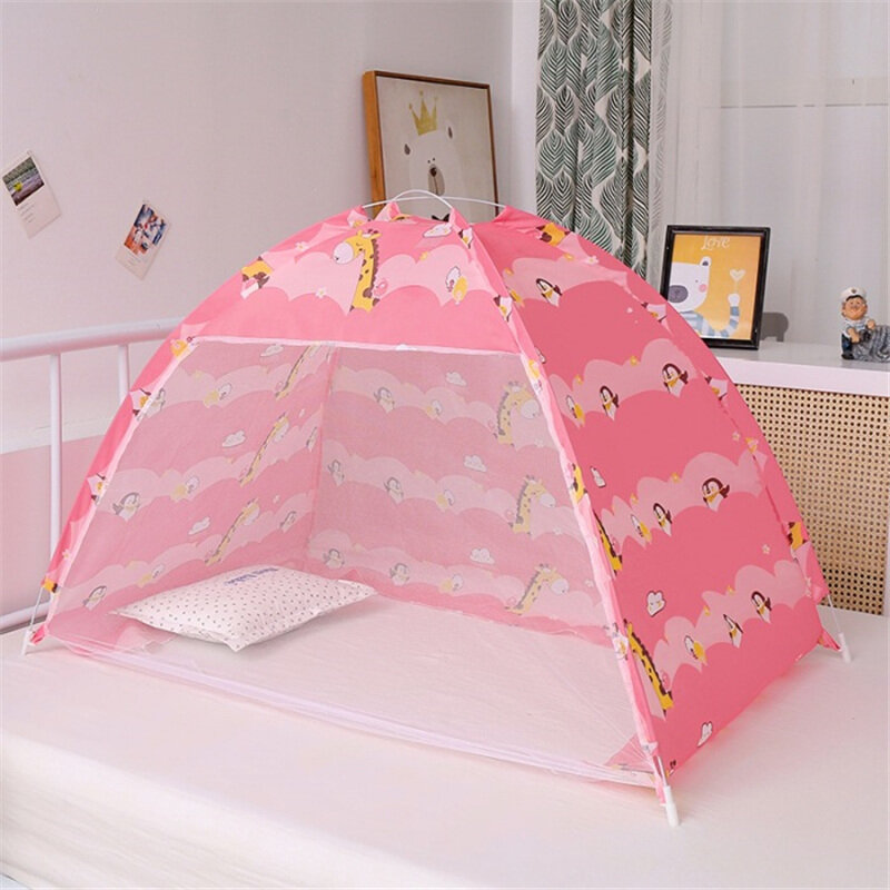 Bezpłatna instalacja moskitiera dla dzieci do łóżeczka letnia składana moskitiera dla 0-3 lat pościel dla dzieci łóżeczko dziecięce siatki 70*110cm