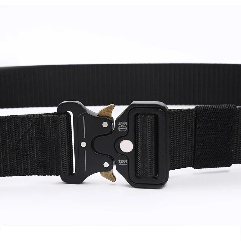 2022 New 3.5cm wide Tactical Belt High Quality Nylon Canvas Men's Belt Cobra Buckle Outdoor Casual  Belt  for men  belt buckle