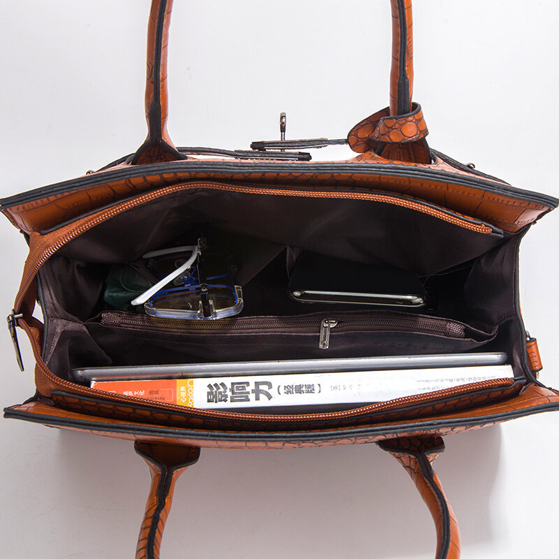 Универсальная композитная сумка TRAVEASY 2022 из 3 предметов, женские сумки на молнии с узором под кожу аллигатора, женские кошельки, сумки через п...
