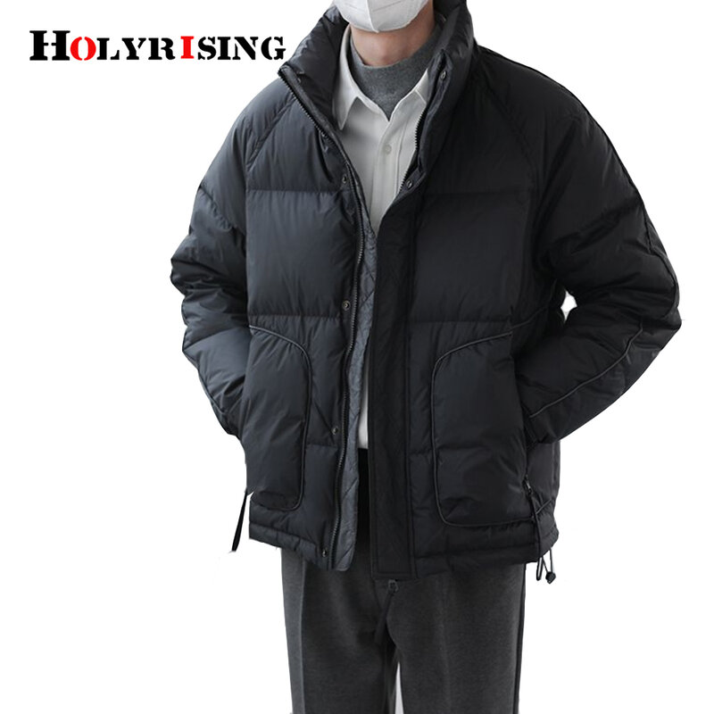Зима 2023, Новое Женское пальто с воротником-стойкой для мужчин, верхняя одежда, повседневное утепленное теплое пальто, зимнее пальто в Корейском стиле