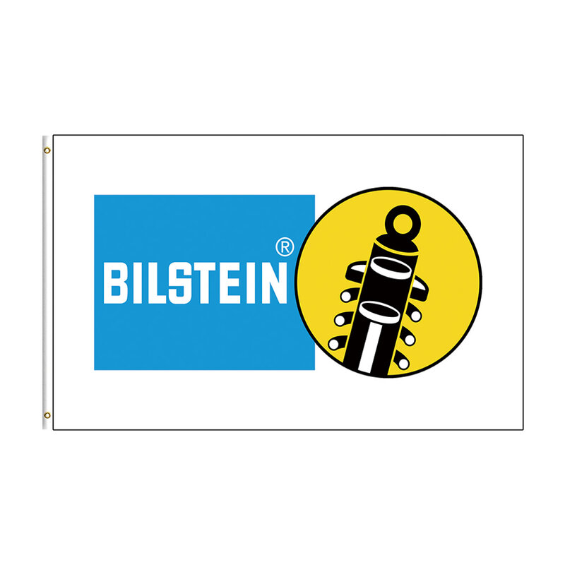 Bandeira impressa digital do poliéster da bandeira do logotipo de bilstein de 3x5 pés que compete a bandeira para o clube do carro