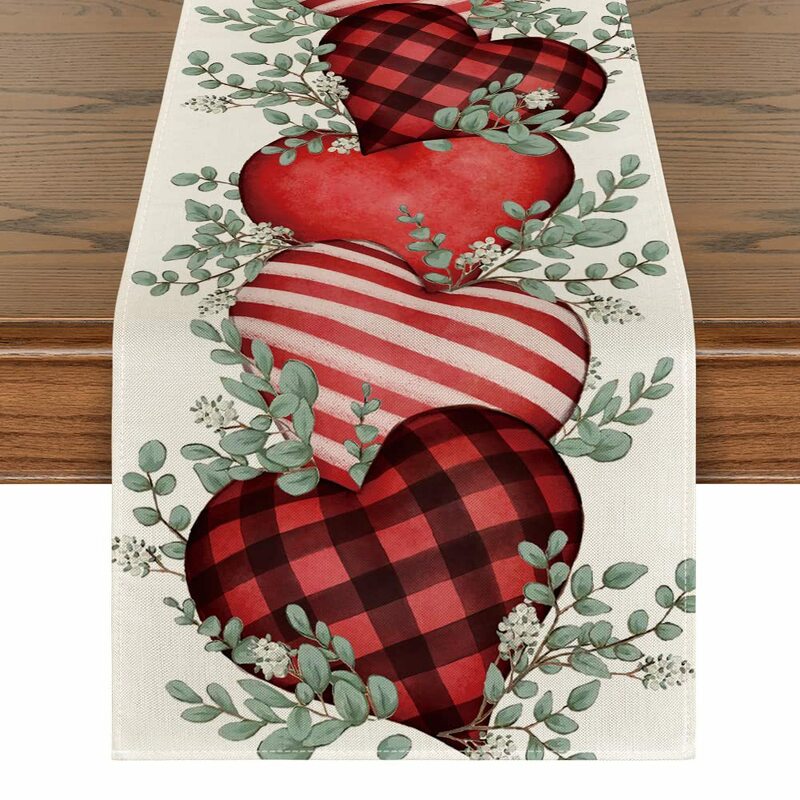 Nordic Valentine's Day Table Runners High Quality Wedding Anniversary Dining Table Decoration Indoor Outdoor Gathering Party