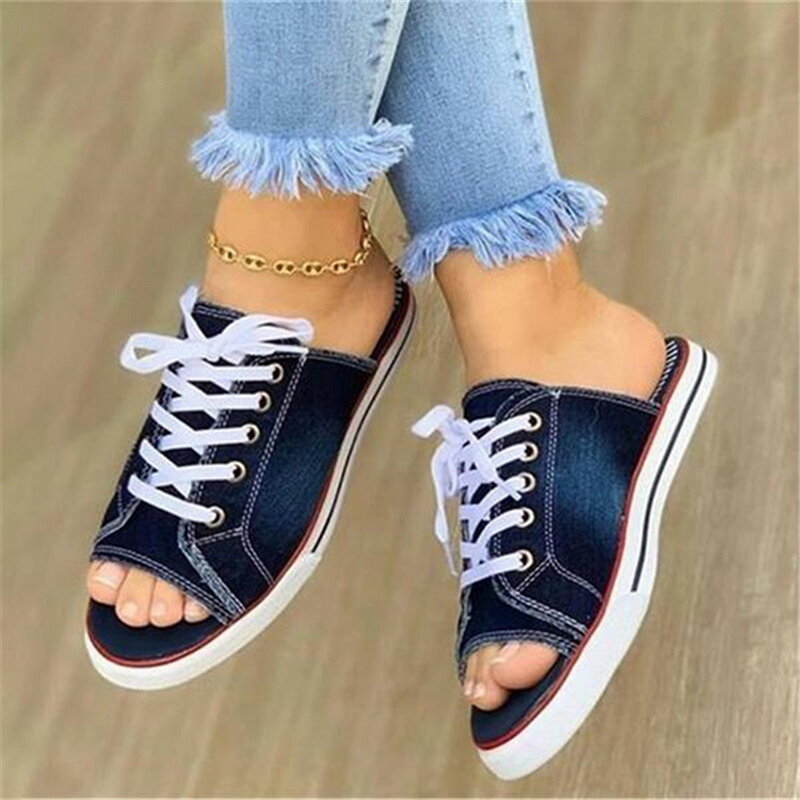 Summer Women Sandals Pure Color Open Toe Casual Ladies Wedge Shoes Hollow Out Slip-On Mesh Platform Zapatos De Mujer 2022